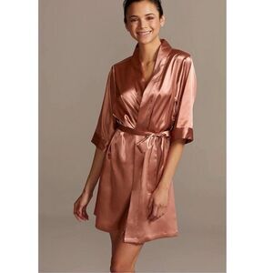 New without‎ Tags David’s Bridal Dusty Rose Satin Robe Size Large/XL